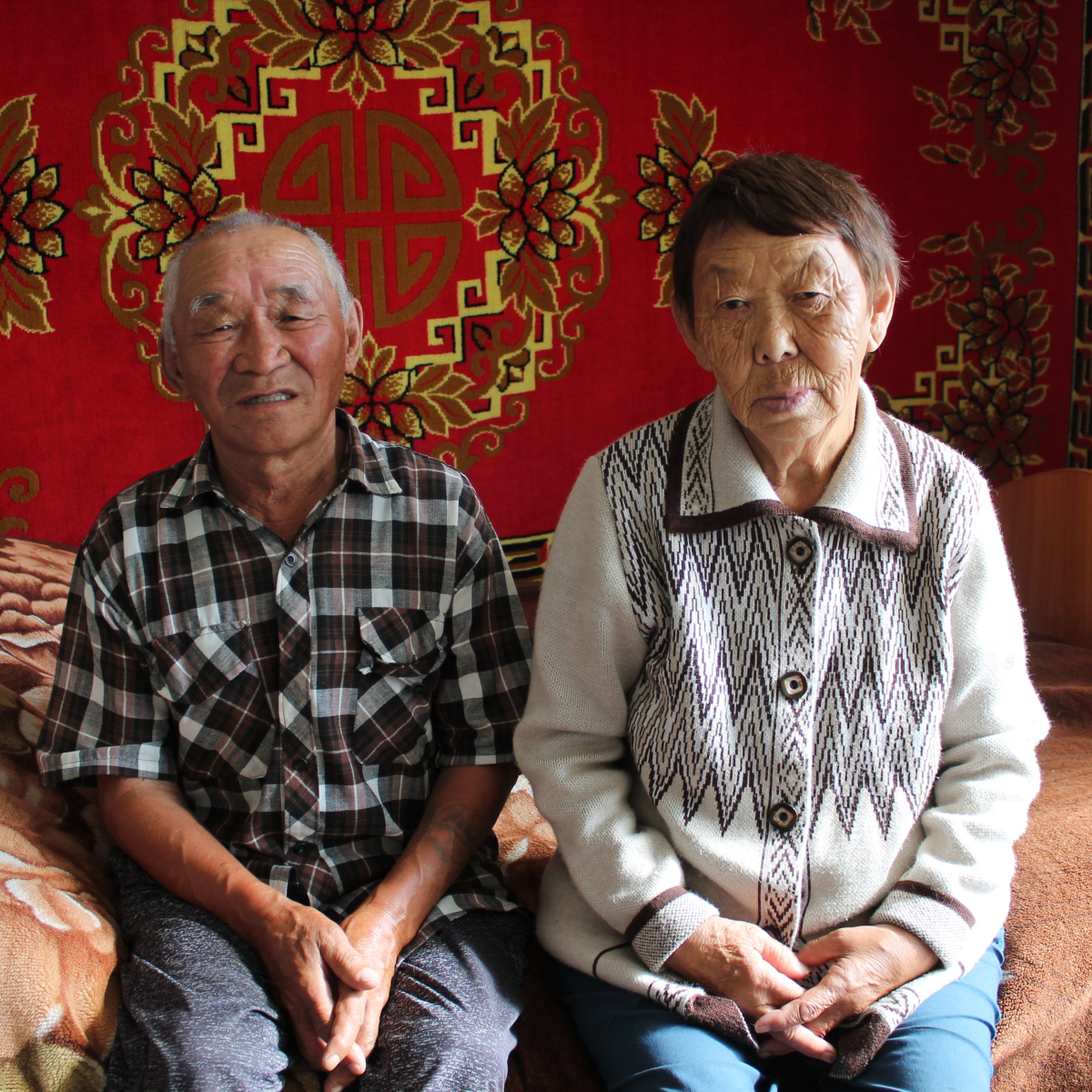 Кол Арбын-оол Ак-оолович и Кол Анайбан Бараановна (с. Тоора-Хем, Тоджинский район, 18 июля 2023 г.)